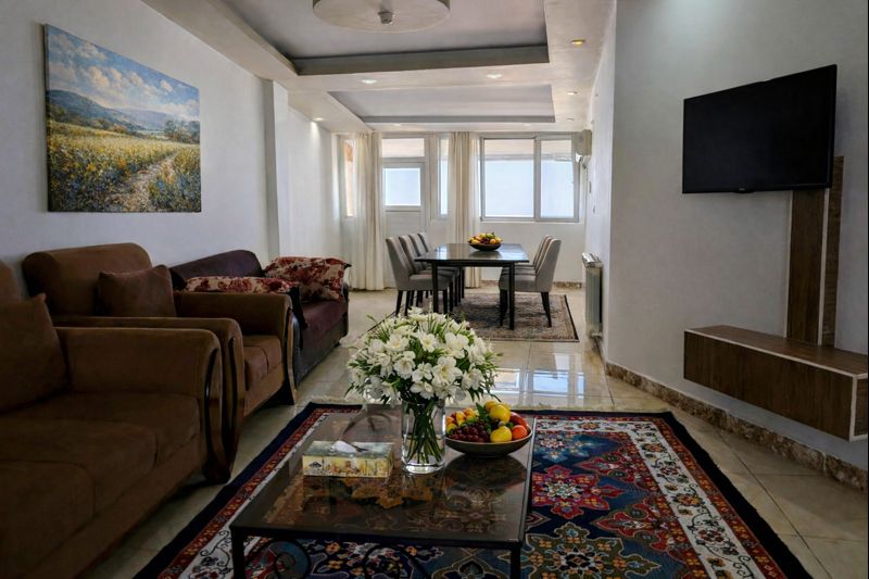 Living room with sofa and TV