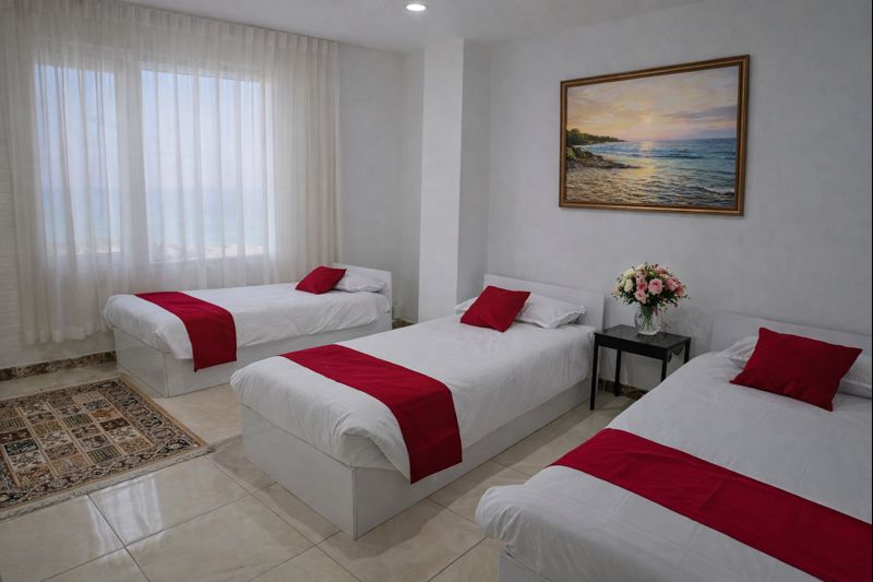 Bedroom with two single beds